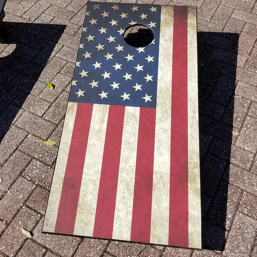 American Flag Cornhole Board Decals