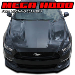 Mega Hood 2015-2017 Ford Mustang Hood Racing Stripe Decal Kit