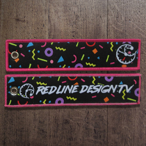 Redline Confetti Key Tag