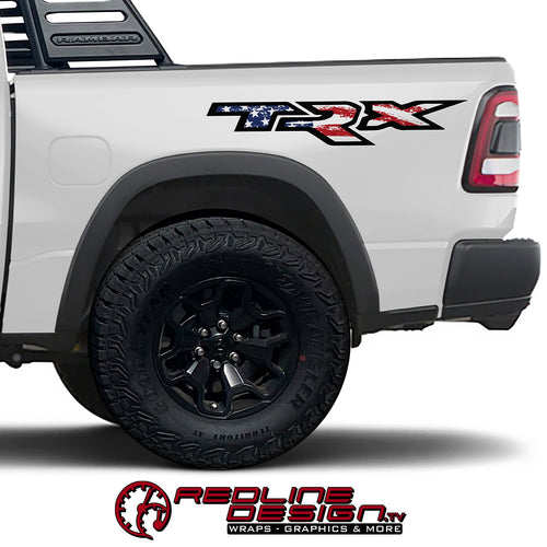 TRX American Flag Truck Bed Decals