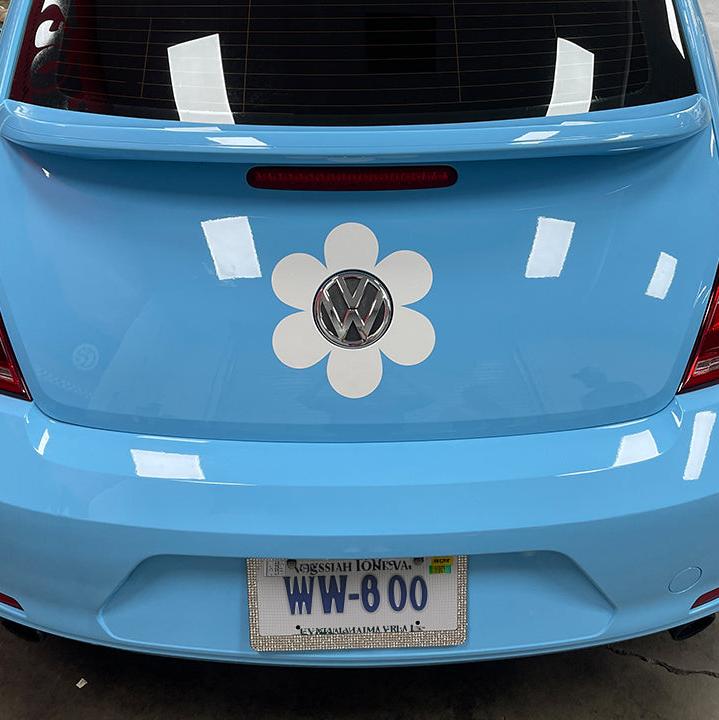 Volkswagen Beetle Flower Decal