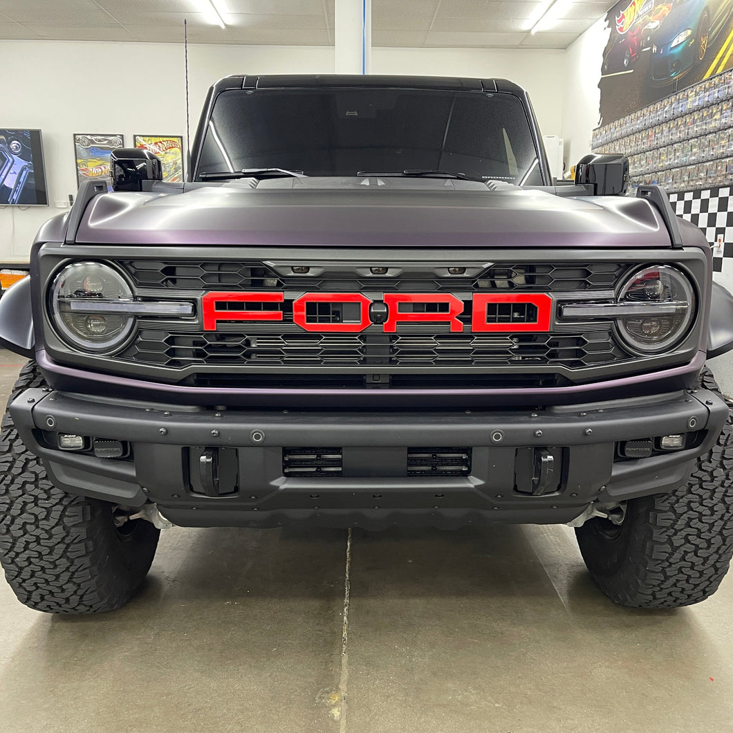 Bronco Raptor Grill Letter Decals