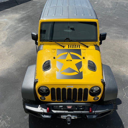 Jeep Wrangler JK Military Star Hood Decal