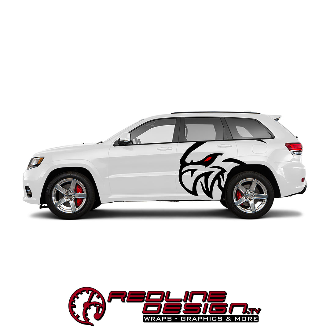 Trackhawk Graphics Jeep Grand Cherokee Track Hawk Decal Kit – Redline Design.tv
