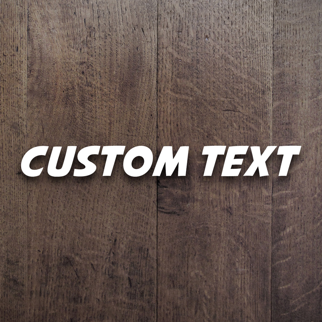 Custom Text Decal – Redline Design.tv