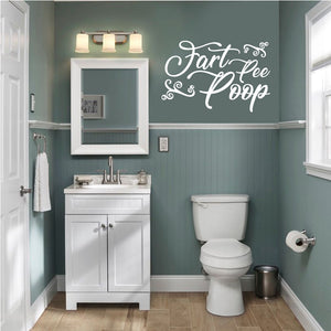 Fart Pee Poop Bathroom Wall Decal