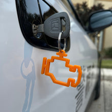 Load image into Gallery viewer, 3D Printed Check Engine Keychain