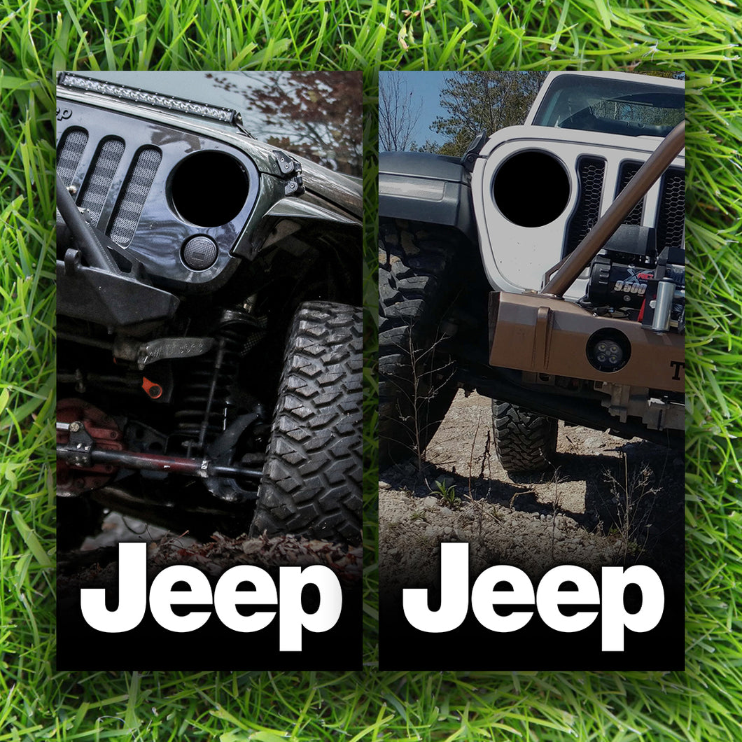 Jeep Cornhole Board Decals