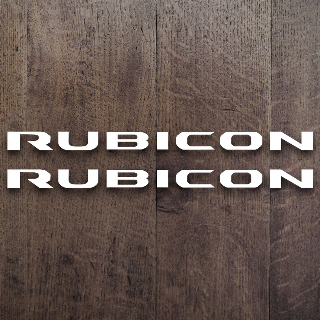 Jeep Rubicon Decal Set (One Color)