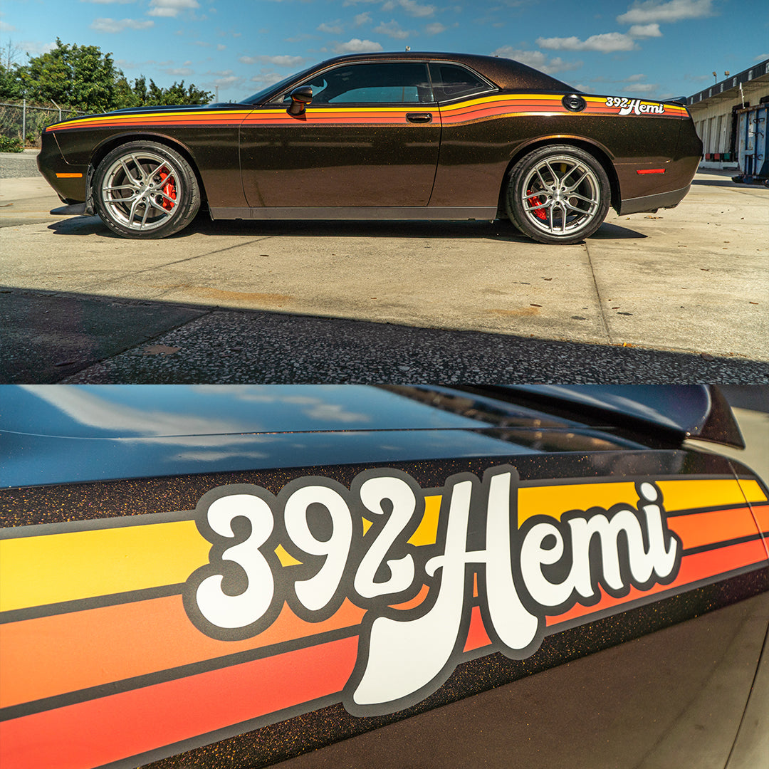 Dodge Challenger Retro Stripe Kit – Redline Design.tv