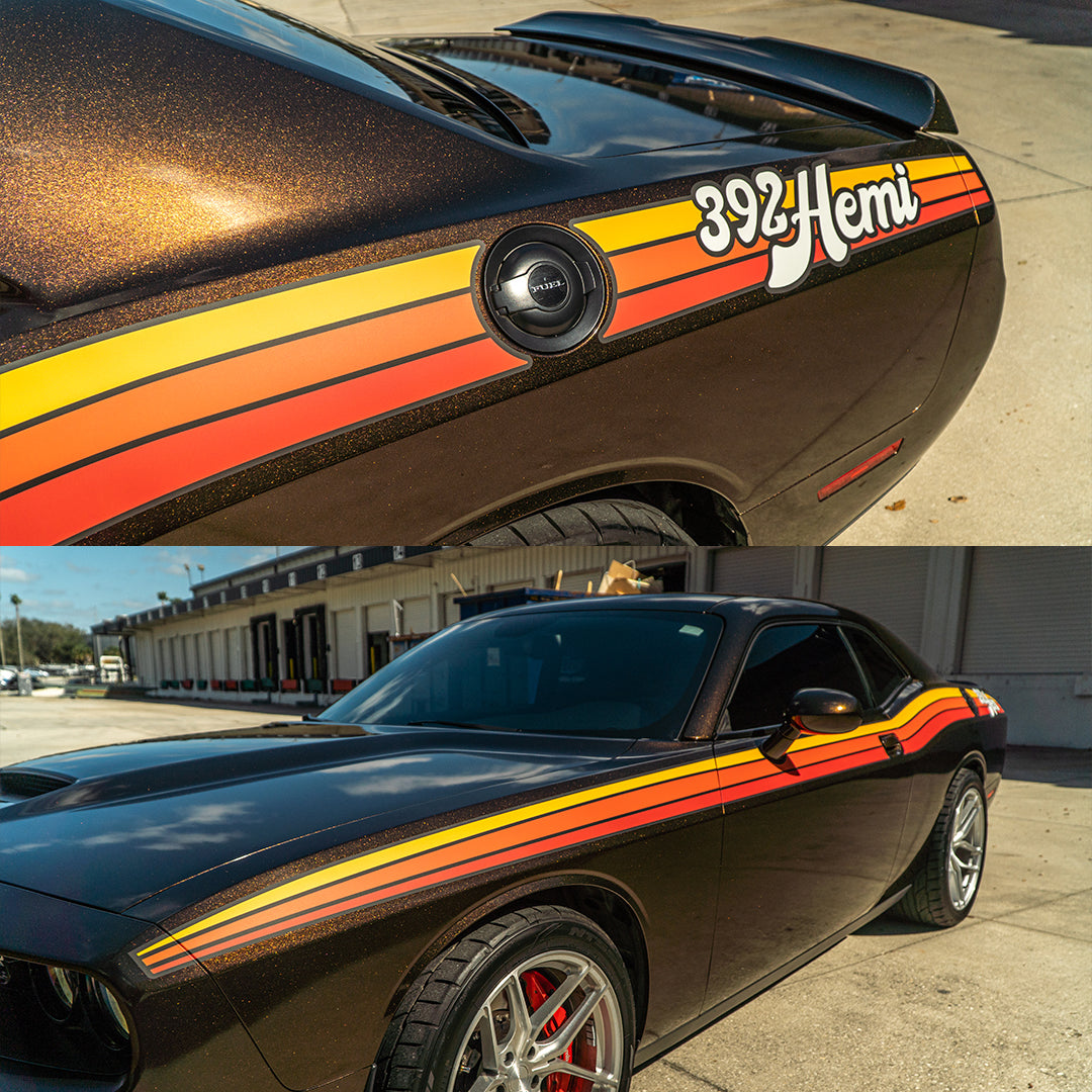 Dodge Challenger Retro Stripe Kit – Redline Design.tv