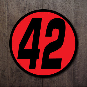 Circle Racing Number Decal Set with Outline