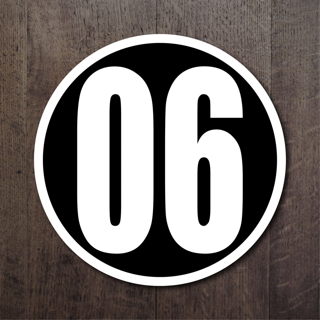 Circle Racing Number Decal Set with Outline – Redline Design.tv