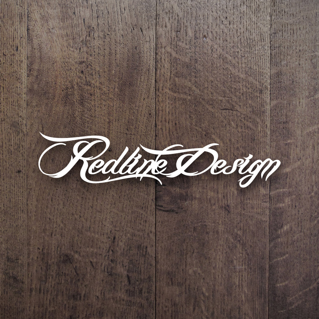 Redline Design Script Logo Decal