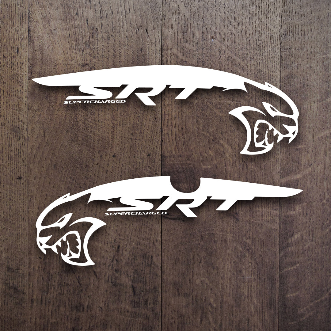 Srt Sticker Dodge Challenger SRT Hellcat Supercharged Decal Set – Redline Design.tv